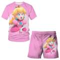 Super Mario bros Tshirt Shorts 2 Pcs Suits Children Clothing Sets Kids T-Shirt Shorts Baby Boys Girls Tops Short Pants Suit 8 Ys. 