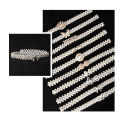 Ladies Pearl Waist Chain Rhinestone Pearl Decorative Belt Elegant Elastic Buckle Chain Waist Belts Sweet Dress Coat Girls Dress Waistbands Girdle. 