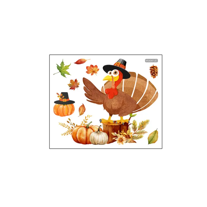 GOIKEA%20Fall%20Thanksgiving%20Toilet%20Sticker%20Cartoon%20Turkey%20Maple%20Leaves%20Pumpkin%20Flower%20Pine%20Cone%20Removable%20Self-adhesive%20Waterproof%20PVC%20Bathroom%20Wall%20Art%20Decoration%20Decal%20-%20Image%202