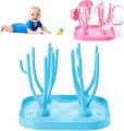 Foldable Baby Feeding Bottle Drying Rack,Space Saving Baby Bottle Folding Drying Rack Portable Bottle Dryer for Nipples, Cups, Pump Parts and Accessories Great for Home. 