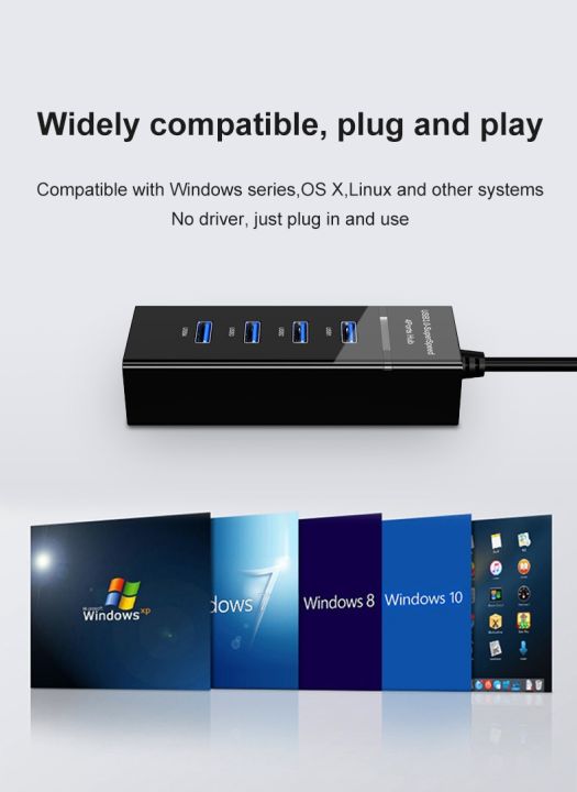 USB%20HUB%203.0%20High%20Speed%204%20Ports%20Splitter%20For%20High%20Speed%20(5Gbps)%20Transmission%20Ultra%20Slim%20Structure%20LED%20Indicator%20with%20Power%20Adapter%20for%20MacBook%20Laptop%20PC%20HUB%20USB%203.0%20Windows%20xp/vista/7/8/10%20and%20M%20ac%20OS%20Linux%20-%20Image%206
