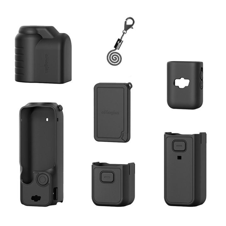 Silicone Cover for Pocket 3 Anti-Scratch Gimbal Camera Handle Soft Lens Protective Case Black All Purpose Replacement Parts