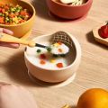 Food Grade Silicone Baby Feeding Bowl Set Solid Color Waterproof Kids Feeding Bowl with Spoon Children Tableware Dinnerware Set. 
