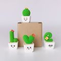 1/5/10Pcs Mini Cactus Flower Miniature Figurines Pot Succulent Plants Fairy Garden Kiniature Ornament DIY Home Decor. 