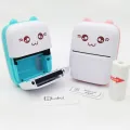Small Portable Wireless Thermal Photo Printer Pocket Student Mini Bluetooth printer portable Label Printer cat printer WITH 2 PAPER ROLLS. 