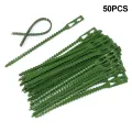 【ZOSR】Adjustable Plastic Cable Tie Set 30/50PCS Twist Ties for Green Plant Support Flexible Plant Straps for Garden Tree Potted Plants. 