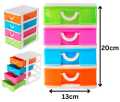 Mini Small Drawer 4 Layers In 1 Set Plastic Storage Boxes For Medicine, Stationery Items, Cosmetics, Money, Jewelry & Other Small Items For Storing Purpose. Multipurpose Storage Chest, Plastic Size. 