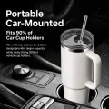 40oz (1200ml) Insulated Stainless Steel Tumbler with Handle – Leak-Proof, Triple-Wall Vacuum Travel Mug for Hot & Cold Drinks, Car Cup Holder Friendly, Sweat-Proof, BPA-Free. 