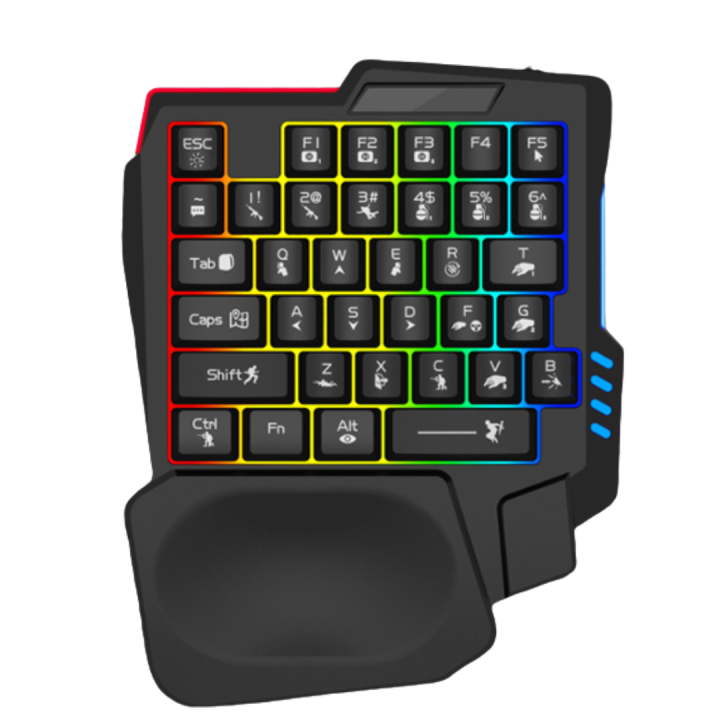 Single Handed, RGB Backlit Gaming Keyboard Jedel – K601 | Daraz.lk