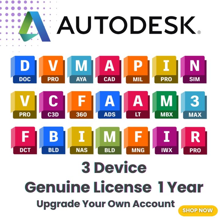 Autodesk All Apps 1 Year Online genuine License Subscription 3 device (39 apps ) (not crack version)