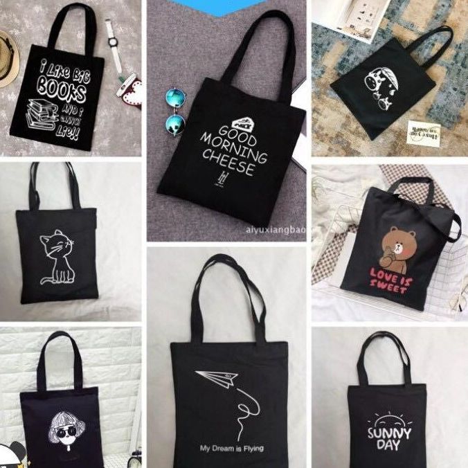 black tote bag