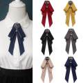 Bow Tie for Women Necktie with Long Ribbon Formal Adjustable Length Girls Brooch Pin Bowties for Party Suit Wedding Shirt Graduation. 