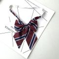 Japanese JK Tie Female Clothes Accessories Decorate Student Uniform Bow Tie Hand College Style Red Striped Ties for Girls. 