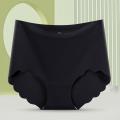 Ice Silk Underwear for Women Traceless Ventilation High Waist Hip Lifting and Belly Contracting Graphene Antibacterial Crotch Women's Briefs Summer Hot. 