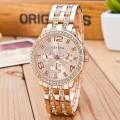 Geneva Rose Gold Watch Women Luxury Brand. 