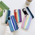Genuine Rainbow Silicone Back Cover Case For iPhone X / iPhone XS (With Logo). 