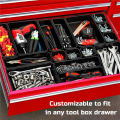 FORIDE Tool Box Organizer and Storage Tray, Tool Box Drawer Organizer Bins, Toolbox Organizer Tray Divider Set, Black 96 Pack. 