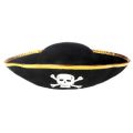 2024 New 12.99x12.99x3.54 Pirate Hat Three Cornered Buccaneer Costume Hat for Kids for Play Costume Supplies Captain Jack Party. 