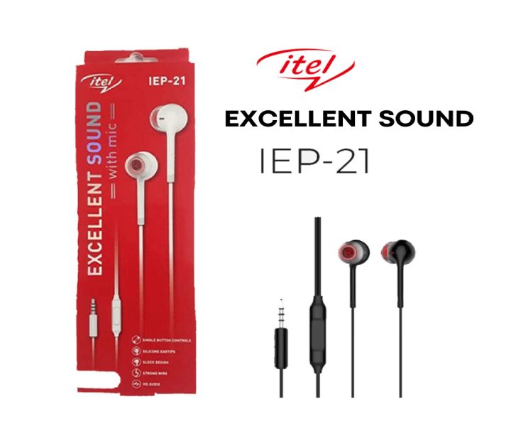 Itel IEP-21 Earpiece – Excellent Sound with Mic