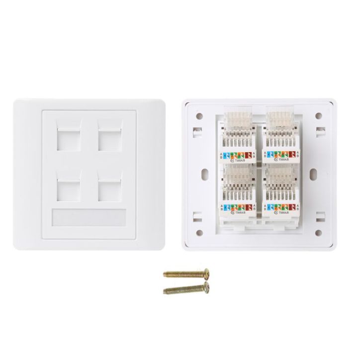 86 Type Computer Socket Panel CAT5E Network Module RJ45 Cable Interface ...