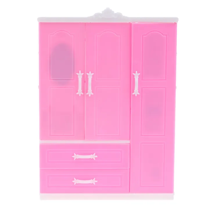 1/12%201/6%20Dollhouse%20Miniature%20Pink%20Plastic%20Wardrobe%20for%20Dolls%20House%20Accessories%20MJK%20-%20Image%205