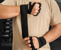 Workout Gloves for Men and Women with Wrist Support - 1 Pair of Weight Lifting Gloves - Work out gloves for Gym Use, Training, Weightlifting and Pull Up in Black Color. 