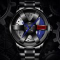 【ThinkWay】✿ 2021 Cool Black Series !New Sports Car Wheel Design Men Quartz Watch Classic Stainless Steel Male Sport Tire Watch Business Racing Watch for Men Gift Montre Homme. 