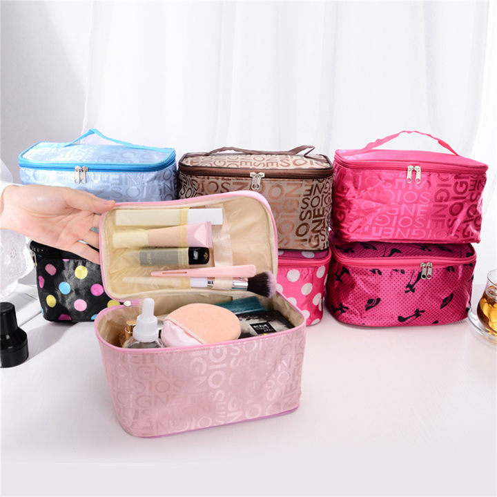 Women'S Portable Makeup Bag New Popular Women'S Alphabet Color Fashion Quartet Travel Portable Storage Wash Bag