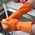 Female waterproof rubber latex dishwashing gloves kitchen durable cleaning housework chores dishwashing tools. 