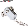 JASTER Metal USB Flash Drive Rotation Pen Drive 4GB 8GB 16GB 32GB 64GB Real Capacity Pendrive USB Memory Stick with Key Chain. 
