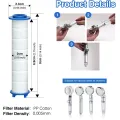 20Piece Replacement Shower Filter for Hard Water - High Output Shower Water Filter to Remove Chlorine and Fluoride Replacement Accessories. 