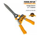 TOOLMAK Hedge Shears Wavy Blade 530mm for Trimming Borders, Plant Cutting, Bushes, Garden Shears Clippers with Aluminum Ergonomic Comfortable Handle. 
