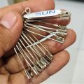 Women's Silver Color Steel Safety pin Saree Pins No 1 - 12 Pcs. 
