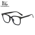 LouisWill Fashion Unisex Glasses Blue Light Blocking Glasses TR90 Vintage Style Square Frame Glasses Clear Lens Glasses Anti-fatigue Glasses Anti-blue Lens Eyes Protection Eyewear For Men Women. 