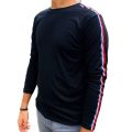 Black Color Long Sleeve Men'S T Shirt. 