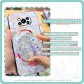 Glitter Anti-dust Phone Case For Xiaomi Poco X3 NFC/X3 Pro Silicone Fashion Design Rotatable stand Simplicity Cartoon. 