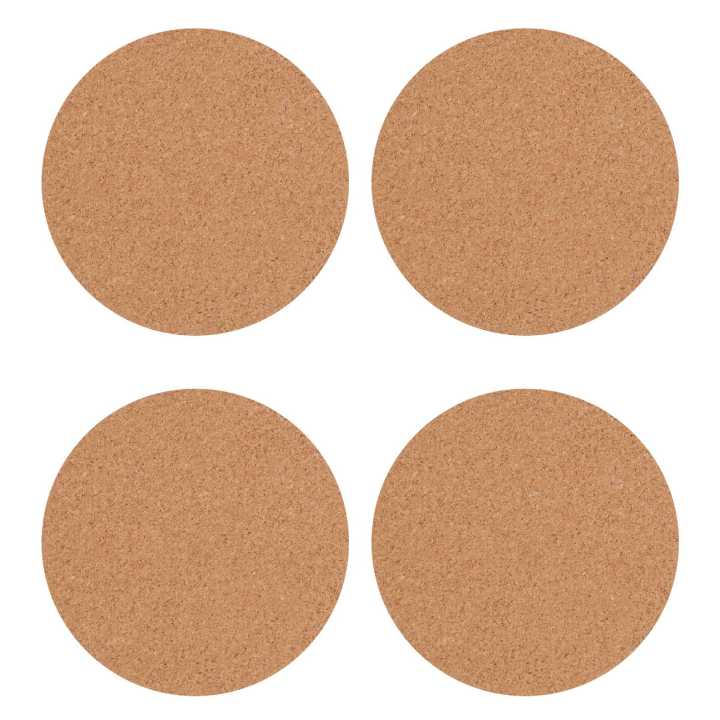 Self-Adhesive Cork Coasters,Cork Mats Cork Backing Sheets for Coasters and DIY Crafts Supplies (80, Round)