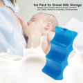【BestGO】Ice Pack for Breast Milk Storage Reusable Ice Pack for Lunch Box Blue Double-Sided Contoured. 