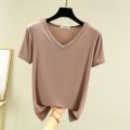 Summer New Women's Modal Loose Short Sleeve Shirt Korean Style Thin Slimming Top plus Size Inner MatchTT-shirt Women's. 