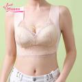 Muses Mall Supportive Wide Elastic Straps Bra Comfortable Lace Plus Size Seamless Push Up Padded Sports Bra for Women Anti-snagging Breathable Underwear Wireless Bra. 