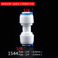1/4tube quick coupling diameter 6.5MM straight Connector Family drink water RO filter reverse osmosis system 1544 Joint. 