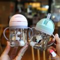 Baby Sippy Cup Leak-proof and Drop-proof Portable Handle Children's Straw Cup BPA Free Graduated Straw Cup.