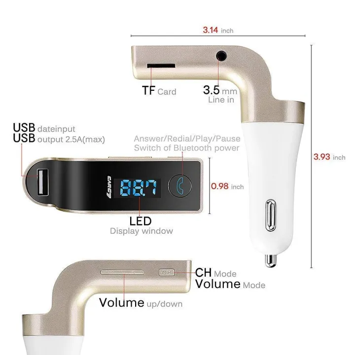 Universal%20Wireless%20In-Car%20FM%20Adapter%20CARG7%20Bluetooth%20Car%20Charger%20T%20Flash%20USB%20Direct%20Connect%20FM%20TRANSMITTER%20/%20MODULATOR,%20MP3%20Player%20Supports%20Bluetooth%20Player%20Digital%20Display%20Hands%20Free%20Calling%20Kit%20-%20Image%207
