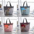 【ALLGOOD】 Waterproof Beach Bag Black Mesh Large Handbag Summer Durable Tote Bag Travel. 