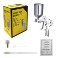 F-75G Spray Gun, Professional Gravity Feed Air Spray Paint Gun with 400cc Capacity Aluminum Cup. 