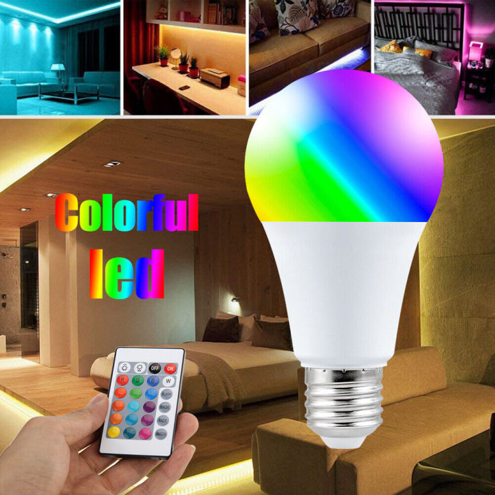 9W 16 Color Changing E27 RGB LED Magic Light Bulb With Remote Controller