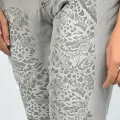 GLO Women's Grey Slim Fit Pant. 