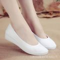 Ancient Style Nurse Shoes Beauty Salon White Flat Bottom Working Waiter Women's Comfortable Cloth Shoes Wedge Old Beijing White Shoes Small *. 