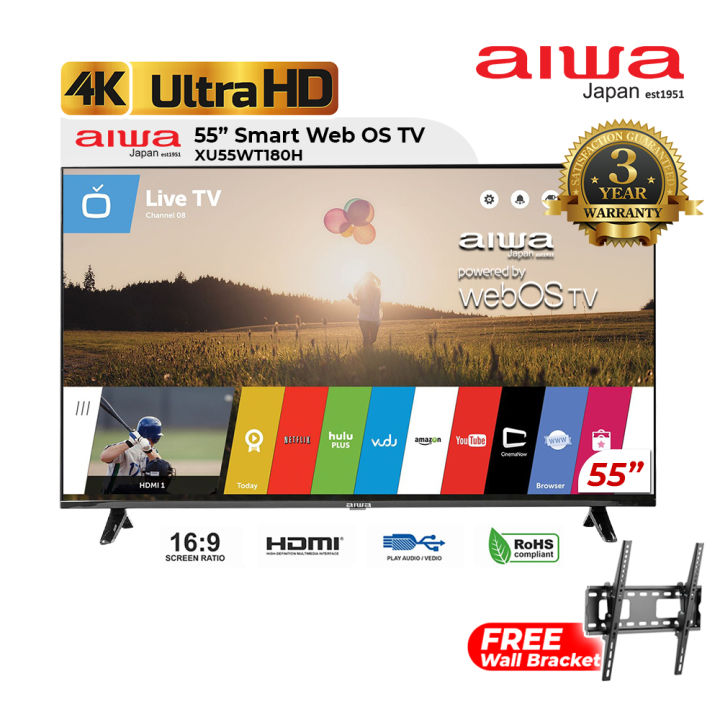 Aiwa 55inch Web OS Smart 4k Ultra HD Television from Japan Technology