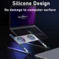 HXSJ Laptop Cooling Fan Desk Stand Foldable Notebook Aluminum Cooler Holder 2 Fans Laptop Cooling Pad for Macbook PC. 